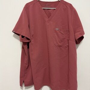 Figs mauve Catarina scrub top